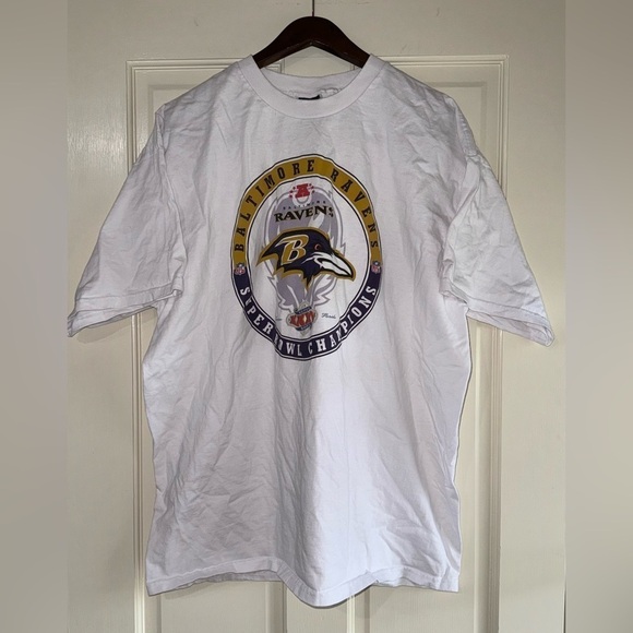 Nike Baltimore Ravens NFL Super Bowl XXXV 35 Champions Mens Tshirt Size XL - Picture 1 of 6